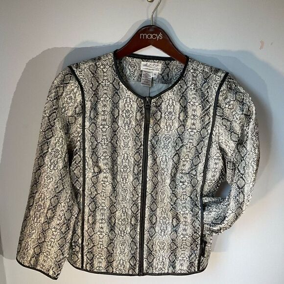MSSP Max Studio Special Produxts Zip up Snakeskin Jacket! Alanis Morissette! Med - Picture 9 of 12